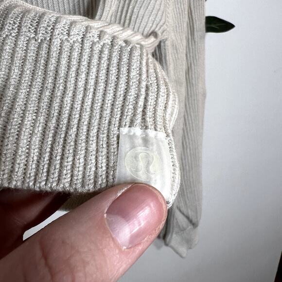 NWOT Lululemon Cream Reversible Crossover Sweater - Picture 2 of 4